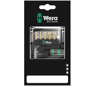 Wera Bit-Check 12 Wood 1 SB, 12-tlg.