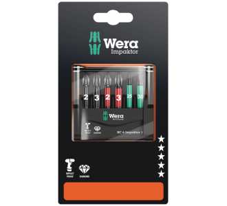 Wera Bit-Check 6 Impaktor 1 SB, 6-tlg.