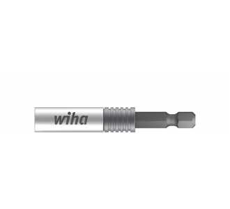 Wiha Bithalter CentroFix Super Slim mechanisch verriegelbar, Universalhalter 66 mm, extra starke magnetische Bit Halterung 1/4" für Akkuschrauber