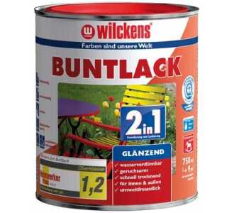 wilckens Buntlack 2in1, 750 ml glänz., reinweiß RAL9010