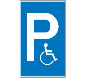 Parkplatzschild Kunstst. B250xH400 mm Nur für Behinderte