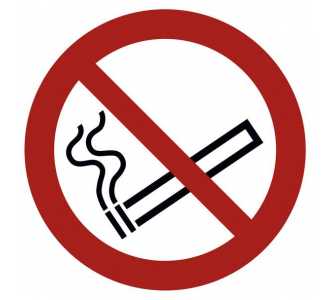 Verbotsschild Folie D100 mm Rauchen verboten