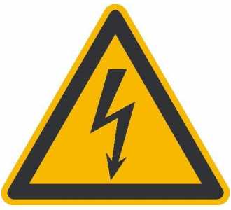 Warnschild Aluminium SL 100 mm Warnung vor gefährlicher elektrischerSpannung