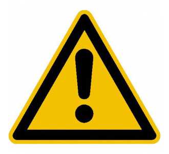 Warnschild Folie SL 100 mm Warnung vor einer Gefahrenstelle