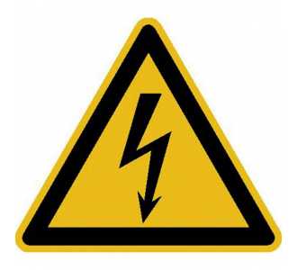 Warnschild Folie SL 100 mm Warnung vor gefährlicher elektrischerSpannung