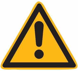 Warnschild Folie SL 200 mm Warnung vor einer Gefahrenstelle
