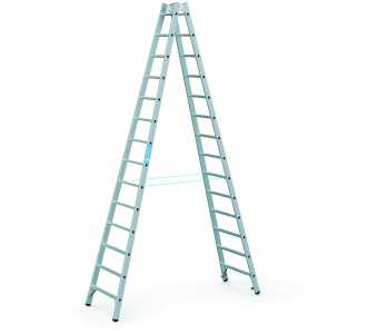 ZARGES Stehleiter Coni B 2x14 Sprossen Leiterlänge 4,02 m Arbeitshöhe 5,10 m